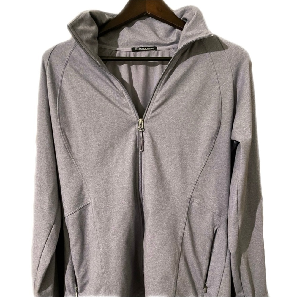 Ellen Tracy Active Women’s Size XL Purple Zip-up Jacket With Mesh Back